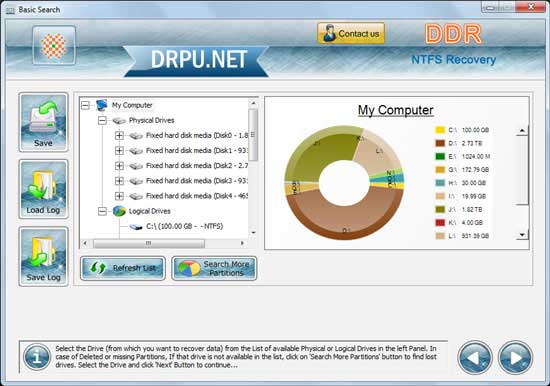 Screenshot of NTFS Unerase