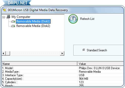 USB Digital Media Data Recovery