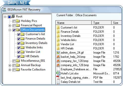 Recover FAT Partition screen shot