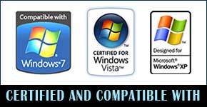Certified and Compatible with Windows 7 Vista XP