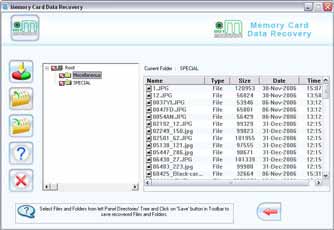 Memory Card Data Recovery Software Screenshot