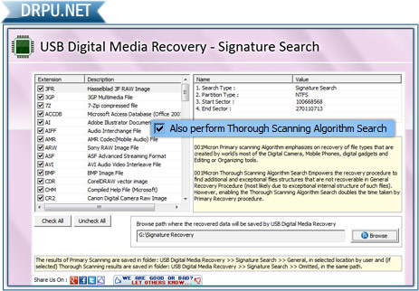 USB Digital Media Data Recovery Software
