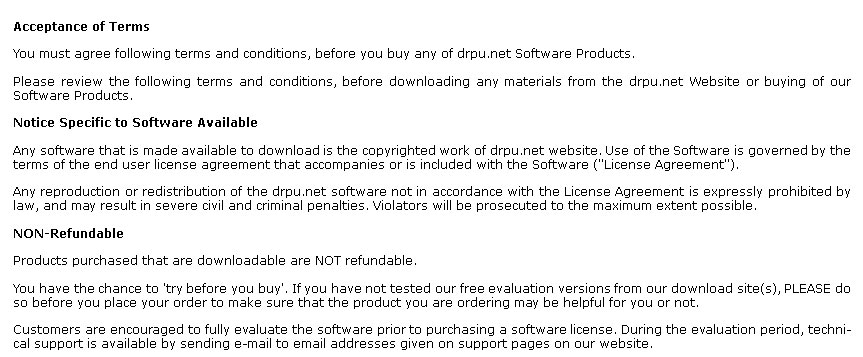 Terms and Conditions