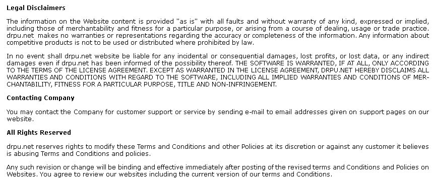 Terms and Conditions