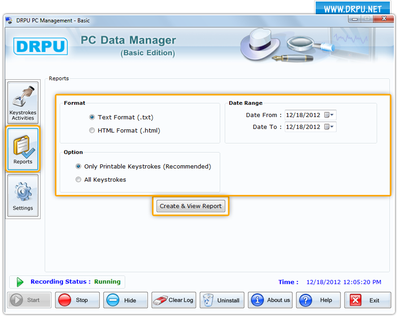 Create and view reports