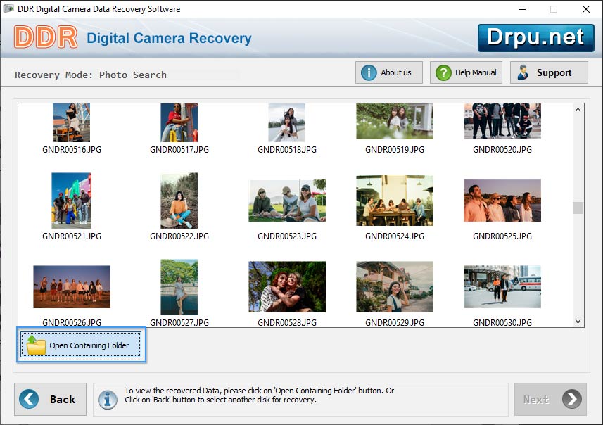 Save recovered data