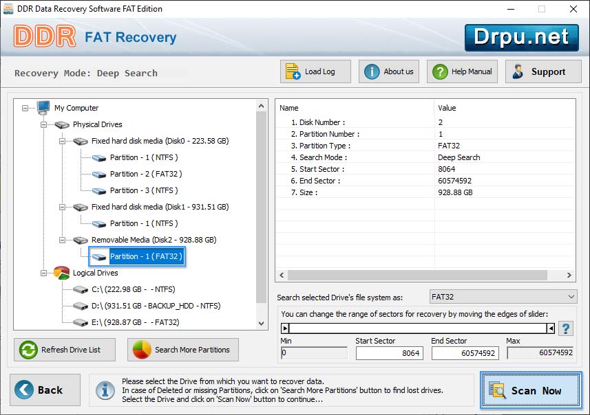 Select partition