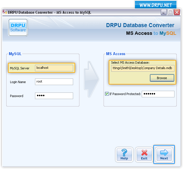 MS Access to MySQL Database Converter