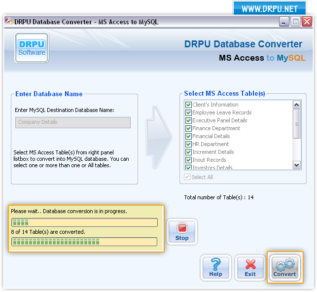 MS Access to MySQL Database Converter