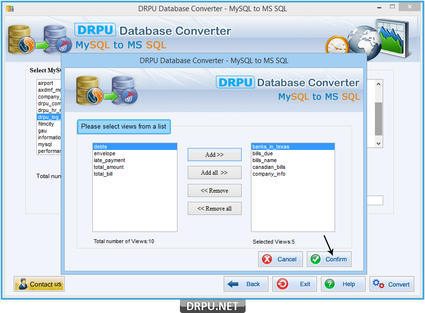 MySQL to MS SQL Database Converter