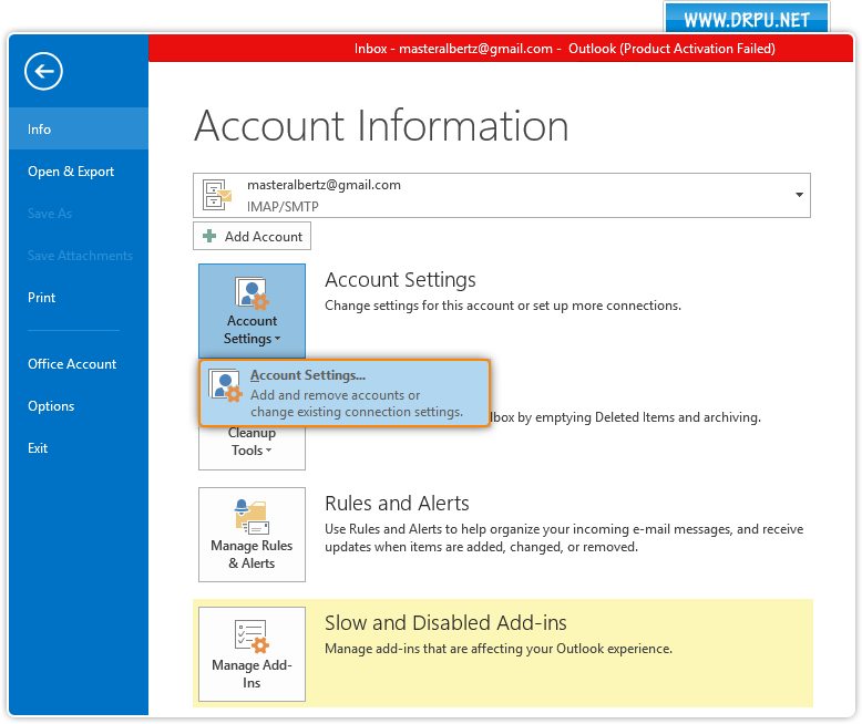 Account settings