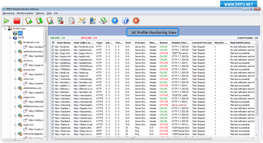 Website Monitoring Tool